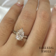 3.00ct Pear Moissanite Engagement Ring: Yellow Gold Solitaire