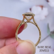 4.00CT Radiant Lab Grown Diamond Ring: Yellow Gold Bezel Trellis Setting