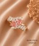 1.50CT Pink Marquise Lab Grown Diamond Engagement Ring, White Gold