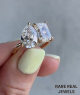5.00 TCW Lab Grown Diamond Toi et Moi Yellow Gold Engagement Ring
