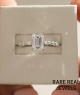 Emerald Cut Diamond Promise Ring in 14K White Gold