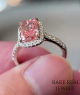 2.00ct Pink Lab Grown Diamond Halo Engagement Ring - White Gold