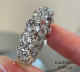 5.00ct Round Brilliant Cut Moissanite Diamond Eternity Band in Silver