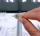 Cathedral Style - Halo Pave Setting Round Lab Created Diamond Pretty Engagement Ring