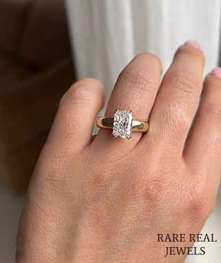 Radiant Cut 1.50CT Lab Grown Diamond Solitaire Ring - Yellow Gold