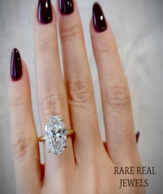   oval Lab Grown Diamond Engagement Ring: Rose Gold
