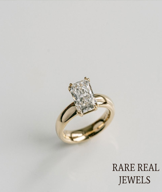 Radiant Cut 1.50CT Lab Grown Diamond Solitaire Ring - Yellow Gold