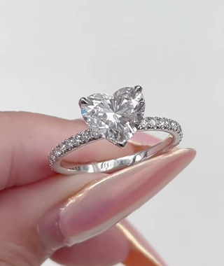 heart Lab Grown Diamond Engagement Ring