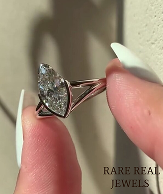 Marquise Cut 1.50CT Lab Grown Diamond Engagement Ring